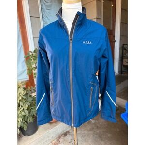 Gore Running Wear Windstopper Active Shell Jacket Blue Womens Small Full Zip